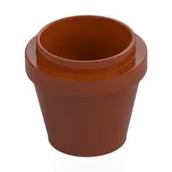 Flower Pot 2 x 2x 1 2/3, Dark Orange