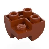 Brick Curved Inverted 2 x 2 x 1, Corner, Dark Orange