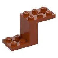 Bracket 5 x 2 x 2 1/3 with Holes, Inside Stud Holder, Dark Orange