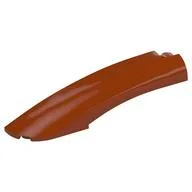Brick Round, Curved 10 x 2 x 2 with Rounded End Left, Dark Orange