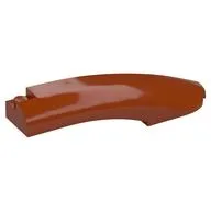 Brick Round, Curved 10 x 2 x 2 with Rounded End Right, Dark Orange