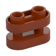 Brick Special 1 x 2 Rounded with Center Bars, Dark Orange
