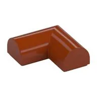 Brick Curved 2 x 2 x 2/3 Double, Corner, No Studs, Dark Orange