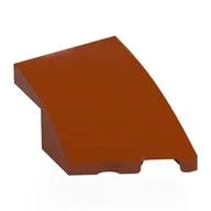 Brick Wedged, Curved 3 x 2 with Stud Notch Right, Dark Orange
