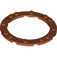 Plate 8 x 8 Round with 6 x 6 Round Cutout, Dark Orange