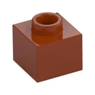 Plate 1 x 1 x 2/3 with Open Stud, Dark Orange