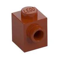 Brick Special 1 x 1 with Stud on 1 Side, Dark Orange