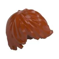 Hair Tousled with Side Part, Dark Orange