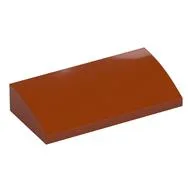 Brick Curved 2 x 4 x 2/3 No Studs, with Bottom Tubes, Dark Orange