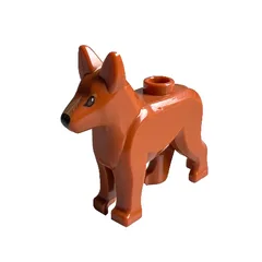 Animal, Dog, Alsatian / German Shepherd (Police Dog) with Black Eyes, Dark Tan Muzzle Print, Dark Orange