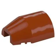 Aircraft Fuselage Curved Forward 6 x 7 x 2 2/3 Top, Dark Orange