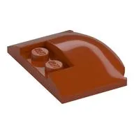 Brick Round 3 x 4 x 2/3 Triple Curved with 2 Sunk Studs, Dark Orange