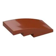 Brick Curved 4 x 2 No Studs, Dark Orange