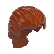 Hair Swept Back with Short Ponytail, Dark Orange
