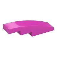 Brick Curved 4 x 1 No Studs [Stud Holder with Symmetric Ridges], Dark Pink