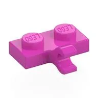 Plate Special 1 x 2 with Clip Horizontal on Side, Dark Pink
