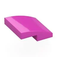 Brick Curved 2 x 2 x 2/3, Dark Pink