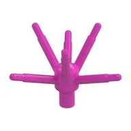 Plant, Flower Stem with Bar and 6 Stems, Dark Pink