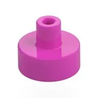 Tile Special Round 1 x 1 with Hollow Bar, Dark Pink