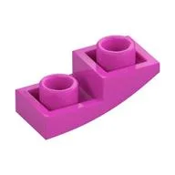 Brick Curved Inverted 2 x 1, Dark Pink