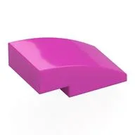 Brick Curved 3 x 2 No Studs, Dark Pink