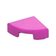 Tile Round 1 x 1 Quarter, Dark Pink