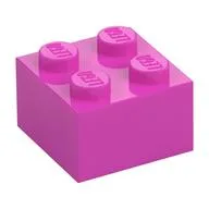 Brick 2 x 2, Dark Pink