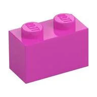 Brick 1 x 2, Dark Pink