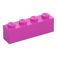 Brick 1 x 4, Dark Pink