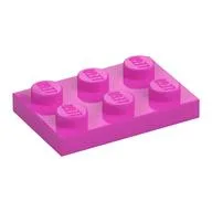 Plate 2 x 3, Dark Pink
