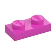 Plate 1 x 2, Dark Pink