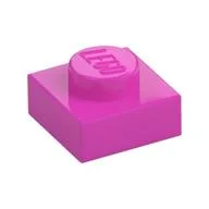Plate 1 x 1, Dark Pink
