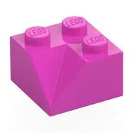 Brick Sloped 45° 2 x 2 Double Concave, Dark Pink