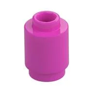 Brick Round 1 x 1 Open Stud, Dark Pink