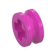 Technic Bush 1/2 Smooth with Axle Hole Semi-Reduced, Dark Pink