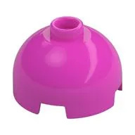 Brick Round 2 x 2 Dome Top, Vented Stud, Dark Pink