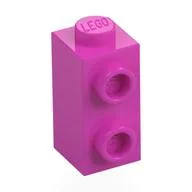 Brick Special 1 x 1 x 1 2/3 with Studs on 1 Side, Dark Pink