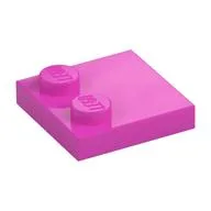 Plate Special 2 x 2 with Only 2 studs, Dark Pink