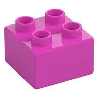 Duplo Brick 2 x 2, Dark Pink