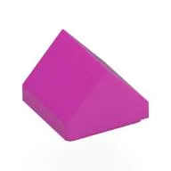 Brick Sloped Double 45° 1 x 1, Dark Pink
