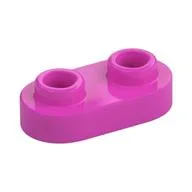 Plate Special 1 x 2 Rounded with 2 Open Studs, Dark Pink