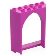 Panel 2 x 6 x 6 with Gothic Arch, Dark Pink