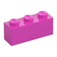 Brick 1 x 3, Dark Pink
