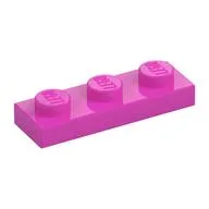 Plate 1 x 3, Dark Pink