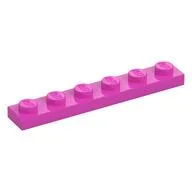 Plate 1 x 6, Dark Pink