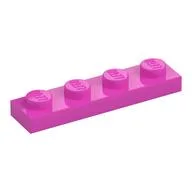Plate 1 x 4, Dark Pink