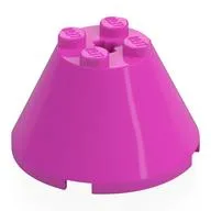 Cone 4 x 4 x 2, Axle Hole [Plain], Dark Pink