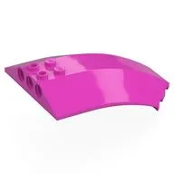Windscreen 8 x 6 x 2 Curved, Dark Pink