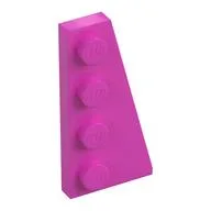 Wedge Plate 4 x 2 Right, Dark Pink