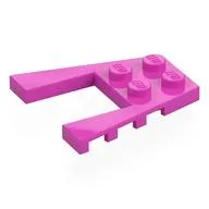 Wedge Plate 4 x 4 with 2 x 2 Cutout, Dark Pink